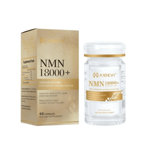 AIDEVI®第二代NMN 18000 Plus營養補充劑瓶子,提升細胞能量,促進逆齡,科學抗老。