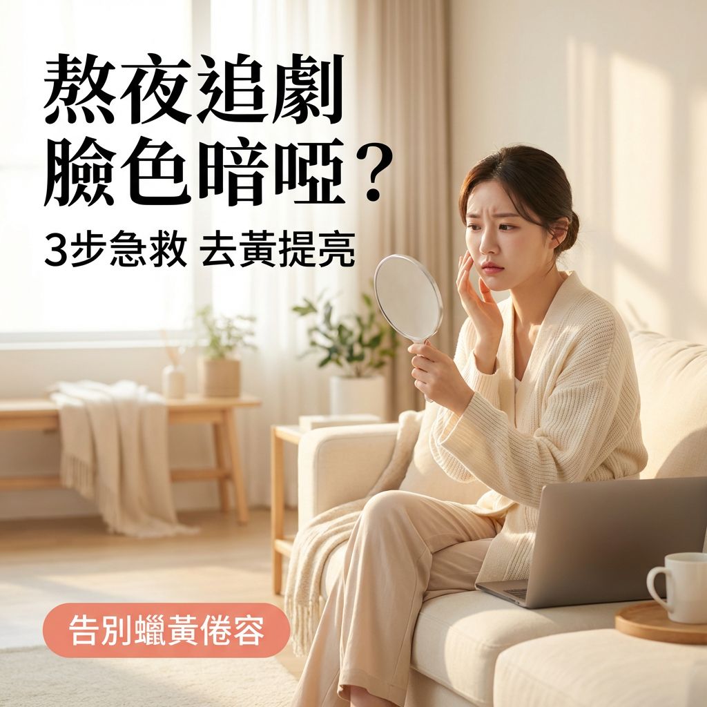熬夜皮膚急救：3個關鍵步驟改善追劇後的臉色暗啞與蠟黃問題 - Yespot