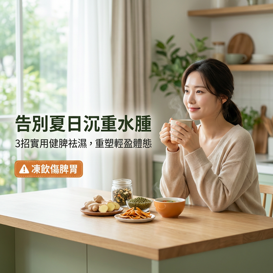 香港台灣長夏濕熱，上班族愛飲凍飲雖爽，卻容易造成脾胃虛寒、下肢水腫與疲倦。本文教你分辨濕氣重警號，並分享實用的健脾祛濕飲食與保健方法，告別沉重感。